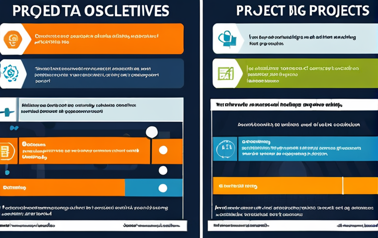 **Image Prompt for Project Objectives**: "An infographic illustrating the importance of clearly defining project objectives in big data projects. Include elements like business decision-making, data collection types, and analysis methods in a visually appealing layout."